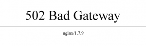 502 bad gateway nginx