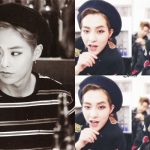 Xiumin in baret hat