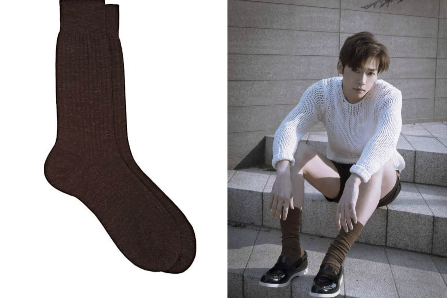 Jinwoo WINNER – Barney’s New York Rib-Knit Socks ($35 USD)