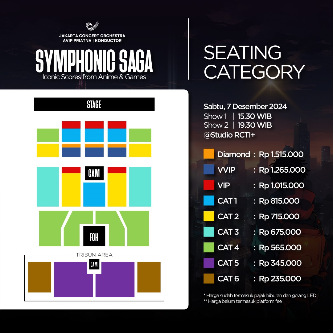 Seating Category Symphonic Saga: Iconic Score from Anime & Game